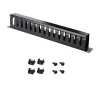 StarTech.com Canaleta de gestión de cables horizontal de 1U para rack de servidor con tapa – Panel embellecedor de canaleta de cables para rack de red de 19