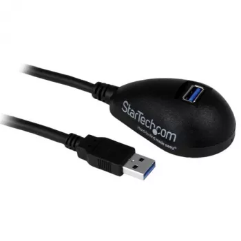 StarTech.com Cable de extensión SuperSpeed USB 3.0 de sobremesa negro de 5 ft - A a A M/H
