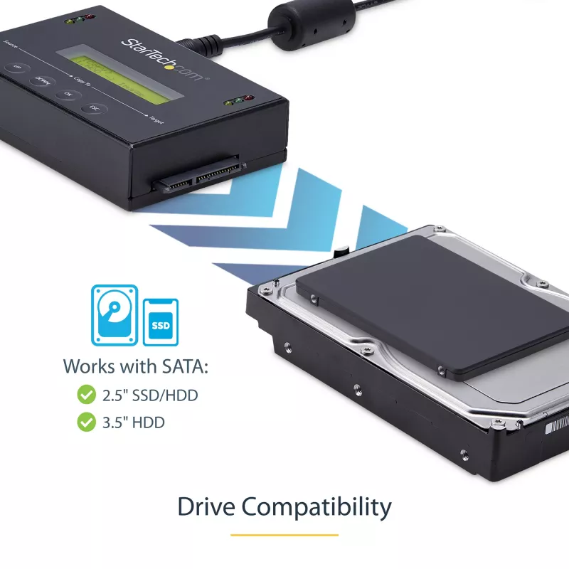 StarTech.com Duplicador de discos duros autónomo 1:1 con gestor de imágenes de disco para copia de seguridad y restauración, almacena varias imágenes de disco en una unidad SATA de 2,5/3,5