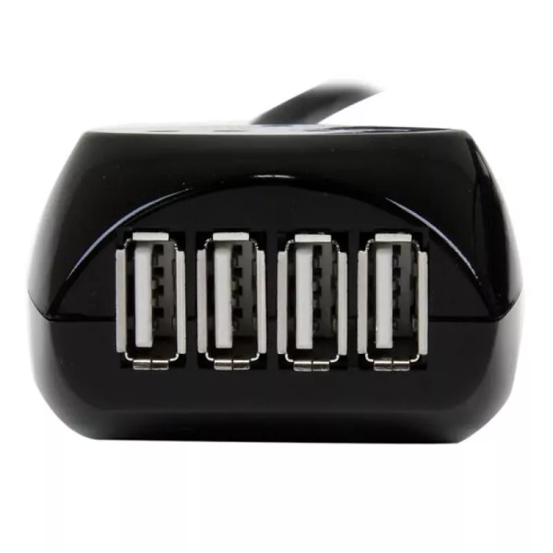 StarTech.com Cable USB 2.0 activo de 15 m con hub de 4 puertos, USB 2.0, 480 Mbit/s, negro, 15 m, 110 – 240 V, 5 V