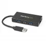 StarTech.com Hub USB 3.0 portátil de 3 puertos con Gigabit Ethernet - Aluminio con cable integrado~Hub USB 3.0 portátil de 3 puertos con Gigabit Ethernet - 5 Gbit/s - Aluminio con cable integrado