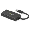 StarTech.com Hub USB 3.0 portátil de 3 puertos con Gigabit Ethernet - Aluminio con cable integrado~Hub USB 3.0 portátil de 3 puertos con Gigabit Ethernet - 5 Gbit/s - Aluminio con cable integrado