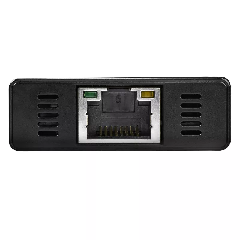 StarTech.com Hub USB 3.0 portátil de 3 puertos con Gigabit Ethernet - Aluminio con cable integrado~Hub USB 3.0 portátil de 3 puertos con Gigabit Ethernet - 5 Gbit/s - Aluminio con cable integrado