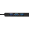 StarTech.com Hub USB 3.0 portátil de 3 puertos con Gigabit Ethernet - Aluminio con cable integrado~Hub USB 3.0 portátil de 3 puertos con Gigabit Ethernet - 5 Gbit/s - Aluminio con cable integrado