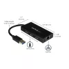StarTech.com Hub USB 3.0 portátil de 3 puertos con Gigabit Ethernet - Aluminio con cable integrado~Hub USB 3.0 portátil de 3 puertos con Gigabit Ethernet - 5 Gbit/s - Aluminio con cable integrado
