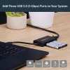 StarTech.com Hub USB 3.0 portátil de 3 puertos con Gigabit Ethernet - Aluminio con cable integrado~Hub USB 3.0 portátil de 3 puertos con Gigabit Ethernet - 5 Gbit/s - Aluminio con cable integrado