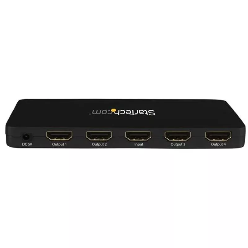 StarTech.com Splitter de vídeo HDMI 4K de 4 puertos – Splitter HDMI 1x4 con carcasa de aluminio resistente – 4K 30Hz