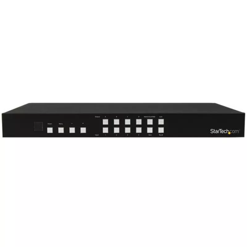 StarTech.com Switch de matriz HDMI 4x4 con multivisor de imagen en imagen o videowall