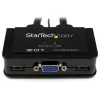 StarTech.com Switch KVM de cables USB VGA de 2 puertos – alimentado por USB con conmutador remoto