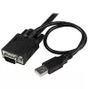 StarTech.com Switch KVM de cables USB VGA de 2 puertos – alimentado por USB con conmutador remoto