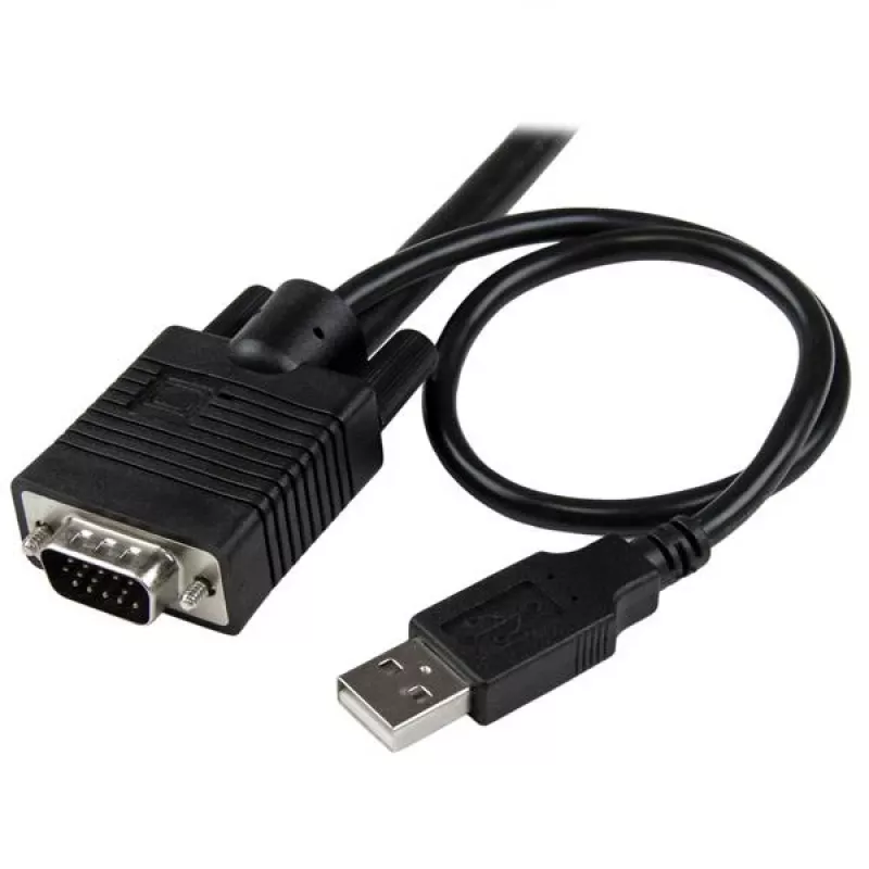 StarTech.com Switch KVM de cables USB VGA de 2 puertos – alimentado por USB con conmutador remoto