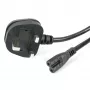 StarTech.com Cable de alimentación para portátil UK de 3ft (1m), BS 1363 a C7, 2,5A 250V, 18AWG, negro, cable de repuesto para portátil UK, cable de alimentación de impresora, cable de carga de portátil CA, cable de fuente de alimentación de portátil