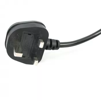 StarTech.com Cable de alimentación para portátil UK de 3ft (1m), BS 1363 a C7, 2,5A 250V, 18AWG, negro, cable de repuesto para portátil UK, cable de alimentación de impresora, cable de carga de portátil CA, cable de fuente de alimentación de portátil