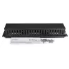 StarTech.com Canaleta de gestión de cables horizontal de 2U para rack de servidor con tapa – Placa de canaleta de cables para rack de red de 19