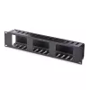 StarTech.com Canaleta de gestión de cables horizontal de 2U para rack de servidor con tapa – Placa de canaleta de cables para rack de red de 19