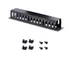 StarTech.com Canaleta de gestión de cables horizontal de 2U para rack de servidor con tapa – Placa de canaleta de cables para rack de red de 19