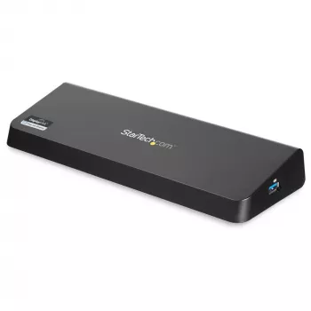 StarTech.com Docking station USB 3.0 para doble monitor con HDMI y DisplayPort 4K – USB 3.0 a 4x USB-A, Ethernet, HDMI y DP – Docking station universal USB Type-A para portátil Mac y Windows