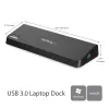 StarTech.com Docking station USB 3.0 para doble monitor con HDMI y DisplayPort 4K – USB 3.0 a 4x USB-A, Ethernet, HDMI y DP – Docking station universal USB Type-A para portátil Mac y Windows