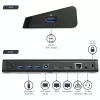 StarTech.com Docking station USB 3.0 para doble monitor con HDMI y DisplayPort 4K – USB 3.0 a 4x USB-A, Ethernet, HDMI y DP – Docking station universal USB Type-A para portátil Mac y Windows