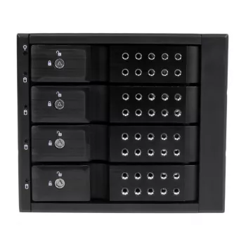 StarTech.com Backplane de rack móvil hot-swap tray-less de aluminio de 4 bahías para SAS II/SATA III de 3,5