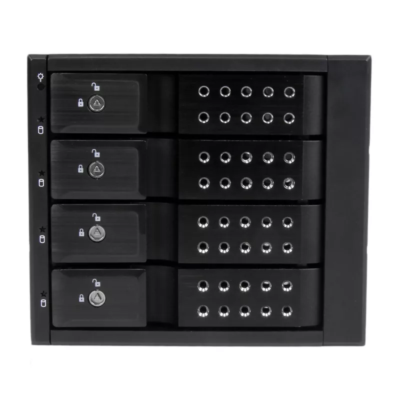 StarTech.com Backplane de rack móvil hot-swap tray-less de aluminio de 4 bahías para SAS II/SATA III de 3,5