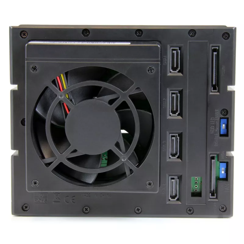 StarTech.com Backplane de rack móvil hot-swap tray-less de aluminio de 4 bahías para SAS II/SATA III de 3,5