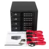 StarTech.com Backplane de rack móvil hot-swap tray-less de aluminio de 4 bahías para SAS II/SATA III de 3,5