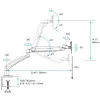 StarTech.com Brazo de monitor de mesa individual – brazo articulado totalmente móvil – acero