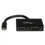 StarTech.com Adaptador A/V de viaje: Convertidor 2 en 1 Mini DisplayPort a HDMI o VGA