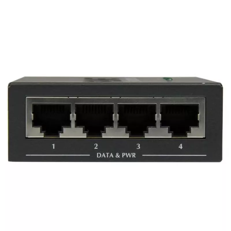 StarTech.com Midspan Gigabit de 4 puertos – Inyector PoE+ – 802.3at/af
