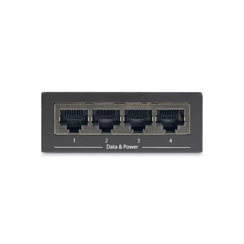 StarTech.com Midspan Gigabit de 4 puertos – Inyector PoE+ – 802.3at/af