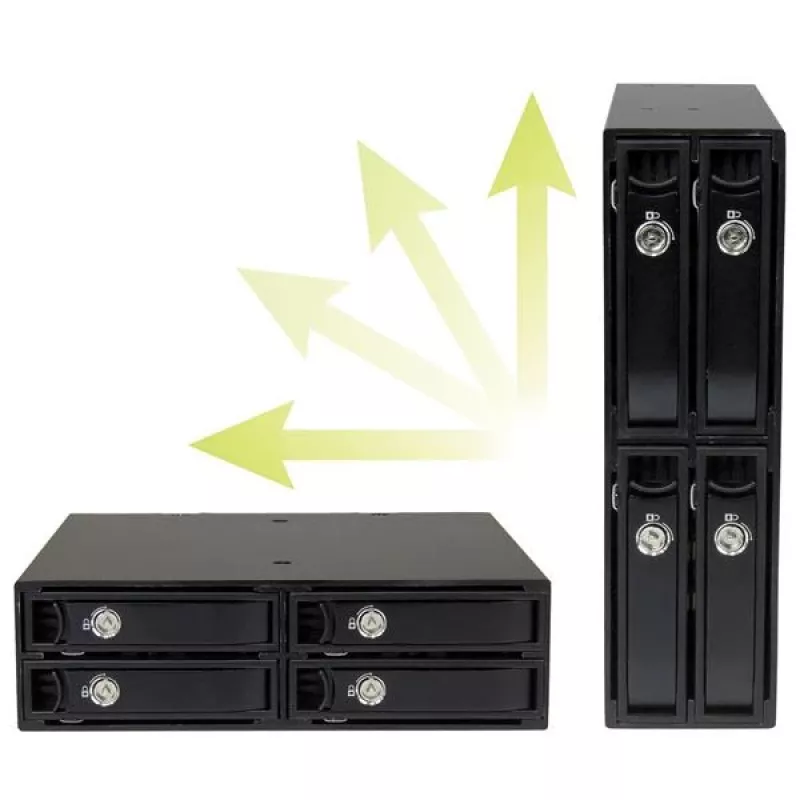 StarTech.com backplane de bahía extraíble de 4 bahías para unidades SATA/SAS de 2,5