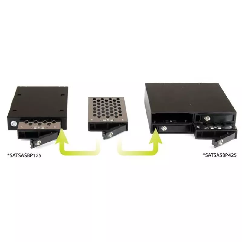 StarTech.com backplane de bahía extraíble de 4 bahías para unidades SATA/SAS de 2,5