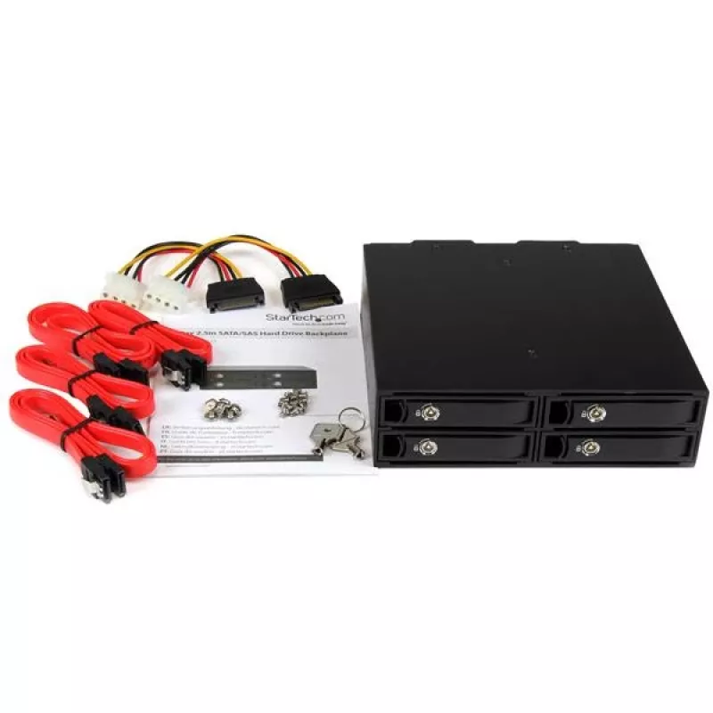 StarTech.com backplane de bahía extraíble de 4 bahías para unidades SATA/SAS de 2,5