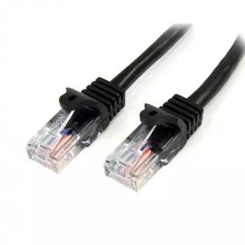 StarTech.com cable de red Cat5e con conectores RJ45 sin protección de lengüeta – 2 m, negro