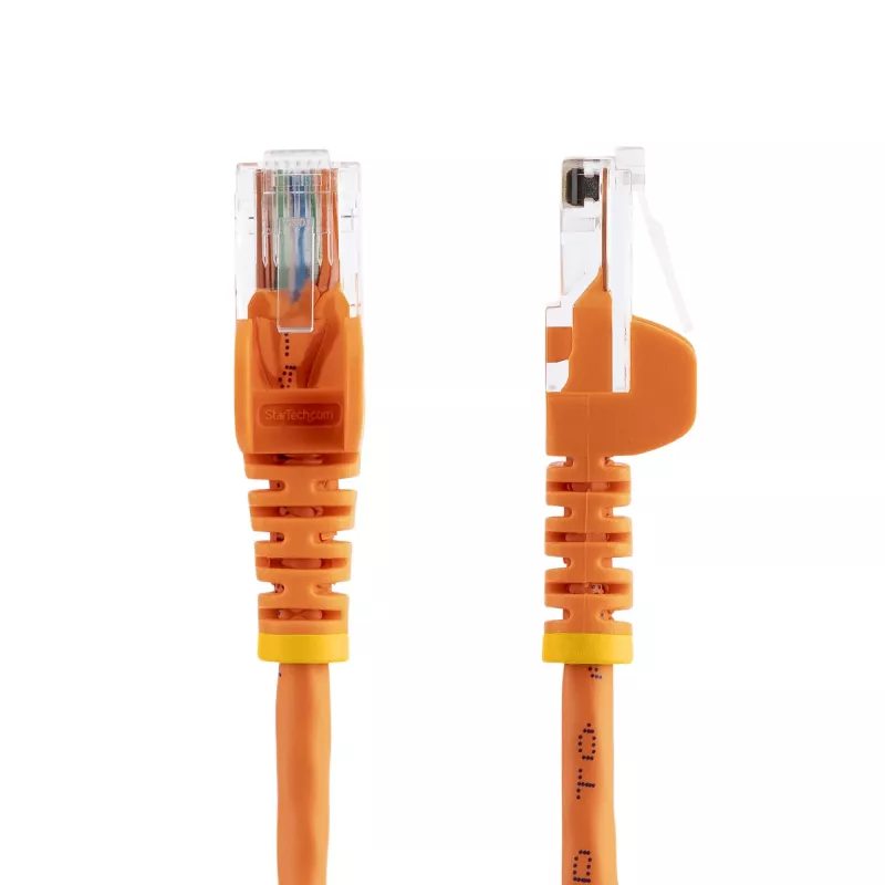 StarTech.com cable de red Cat5e con conectores RJ45 sin protección de lengüeta – 1 m, naranja