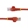 StarTech.com cable de red Cat5e con conectores RJ45 sin protección de lengüeta – 1 m, rojo