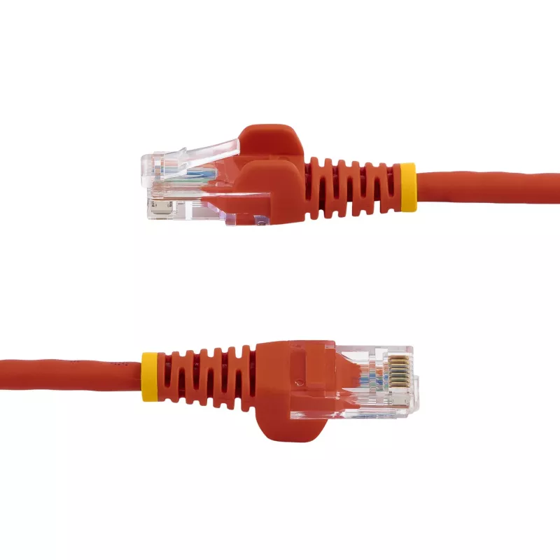 StarTech.com cable de red Cat5e con conectores RJ45 sin protección de lengüeta – 1 m, rojo