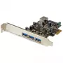 StarTech.com tarjeta PCI Express USB 3.0 de 4 puertos, PCIe, USB 3.2 Gen 1 (3.1 Gen 1), perfil completo/bajo, PCI 2.0, negro, acero inoxidable, 3 m
