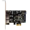 StarTech.com tarjeta PCI Express USB 3.0 de 4 puertos, PCIe, USB 3.2 Gen 1 (3.1 Gen 1), perfil completo/bajo, PCI 2.0, negro, acero inoxidable, 3 m