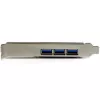 StarTech.com tarjeta PCI Express USB 3.0 de 4 puertos, PCIe, USB 3.2 Gen 1 (3.1 Gen 1), perfil completo/bajo, PCI 2.0, negro, acero inoxidable, 3 m