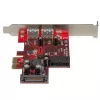 StarTech.com tarjeta PCI Express USB 3.0 de 4 puertos – 2 externos y 2 internos – alimentación SATA – compatibilidad UASP – 2 conectores internos (IDC) estilo cabecera de placa base
