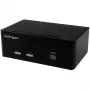 StarTech.com conmutador KVM de 2 puertos con doble VGA – USB 2.0, 1920 x 1200 píxeles, Full HD, 18 W, negro