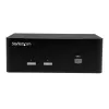 StarTech.com conmutador KVM de 2 puertos con doble VGA – USB 2.0, 1920 x 1200 píxeles, Full HD, 18 W, negro