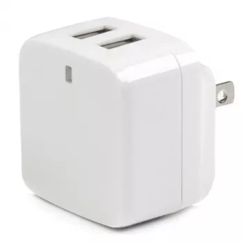 StarTech.com cargador de pared USB de doble puerto – viaje internacional – 17 W/3,4 A – blanco