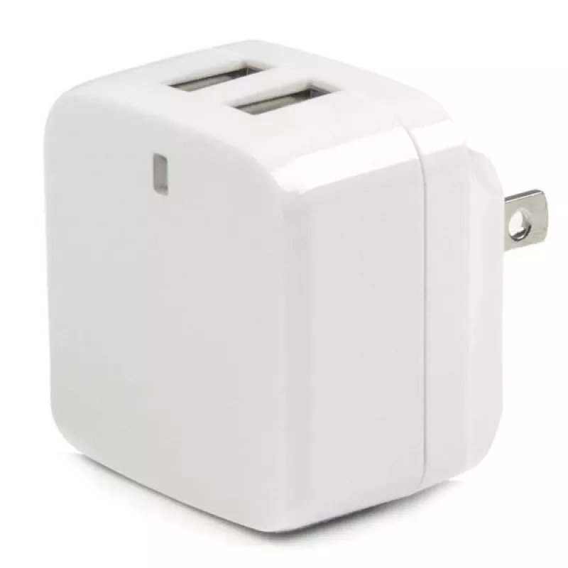 StarTech.com cargador de pared USB de doble puerto – viaje internacional – 17 W/3,4 A – blanco