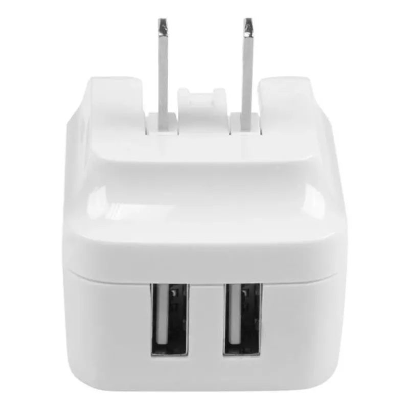 StarTech.com cargador de pared USB de doble puerto – viaje internacional – 17 W/3,4 A – blanco