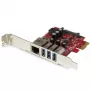 StarTech.com tarjeta PCI Express USB 3.0 de 3 puertos + Gigabit Ethernet