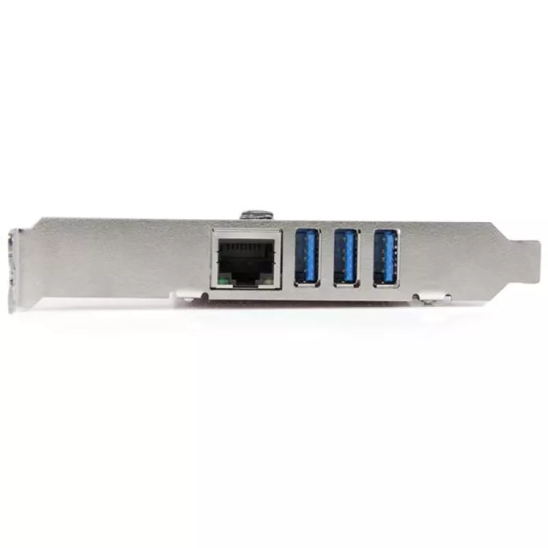 StarTech.com tarjeta PCI Express USB 3.0 de 3 puertos + Gigabit Ethernet