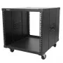 StarTech.com rack de servidor móvil de estructura abierta de 4 postes 9U, rack de red de cuatro postes con ruedas, rack de 19